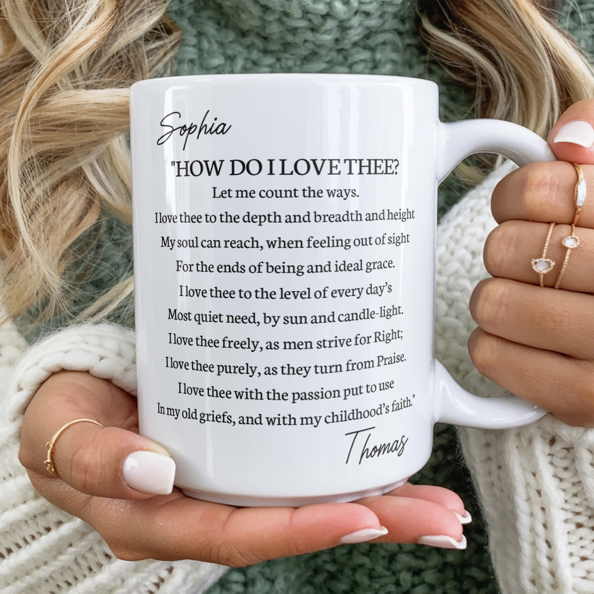 How Do I Love Thee? - Personalized Ceramic Coffee Mug