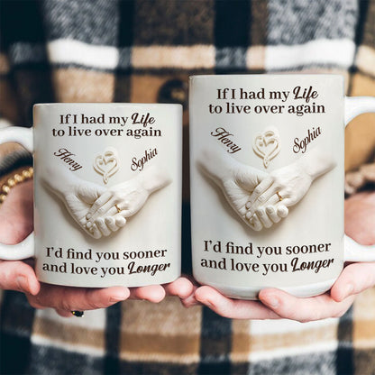 Love You Longer Gift For Couple - Personalized Ceramic Coffee Mug