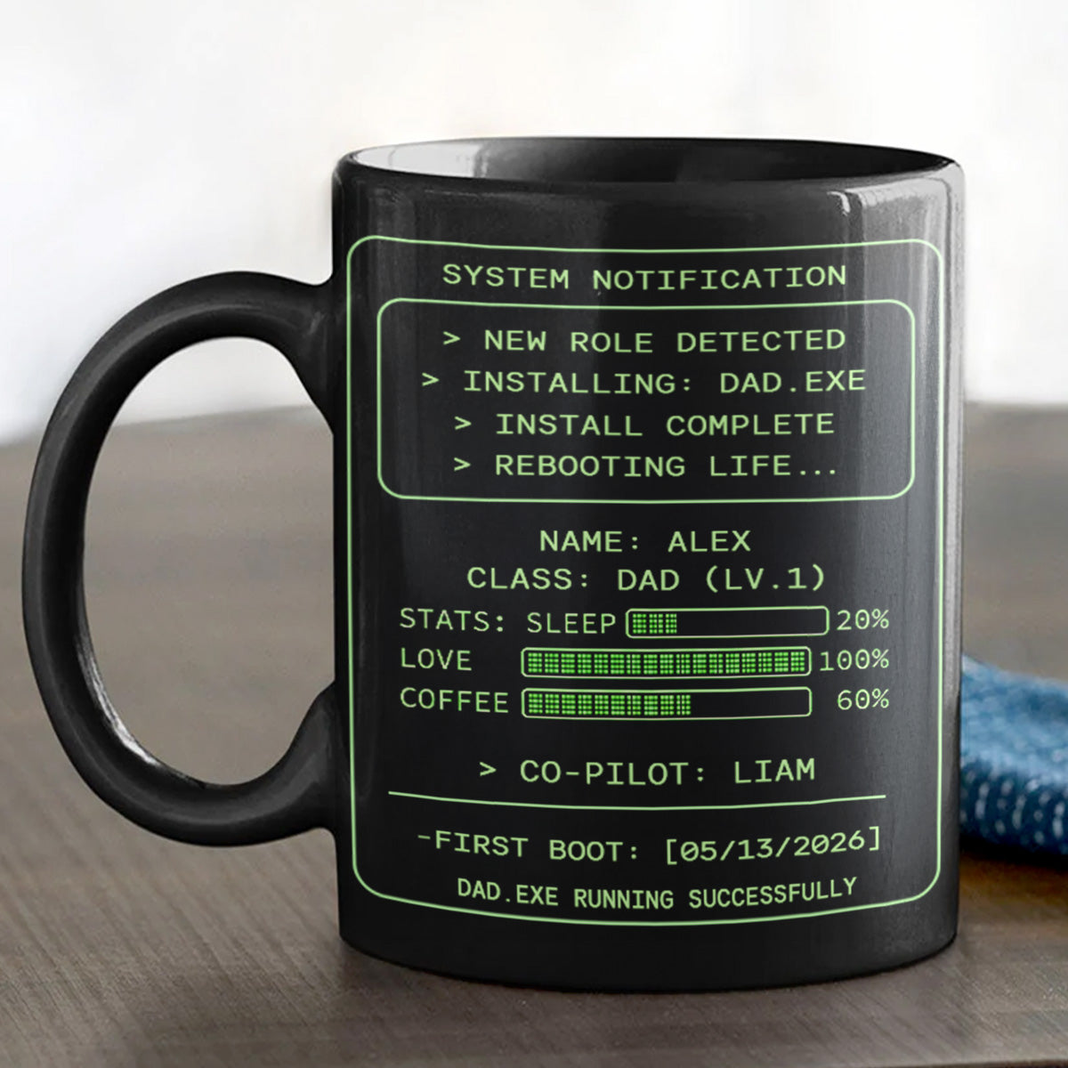 Dad.exe - Personalized Ceramic Coffee Mug