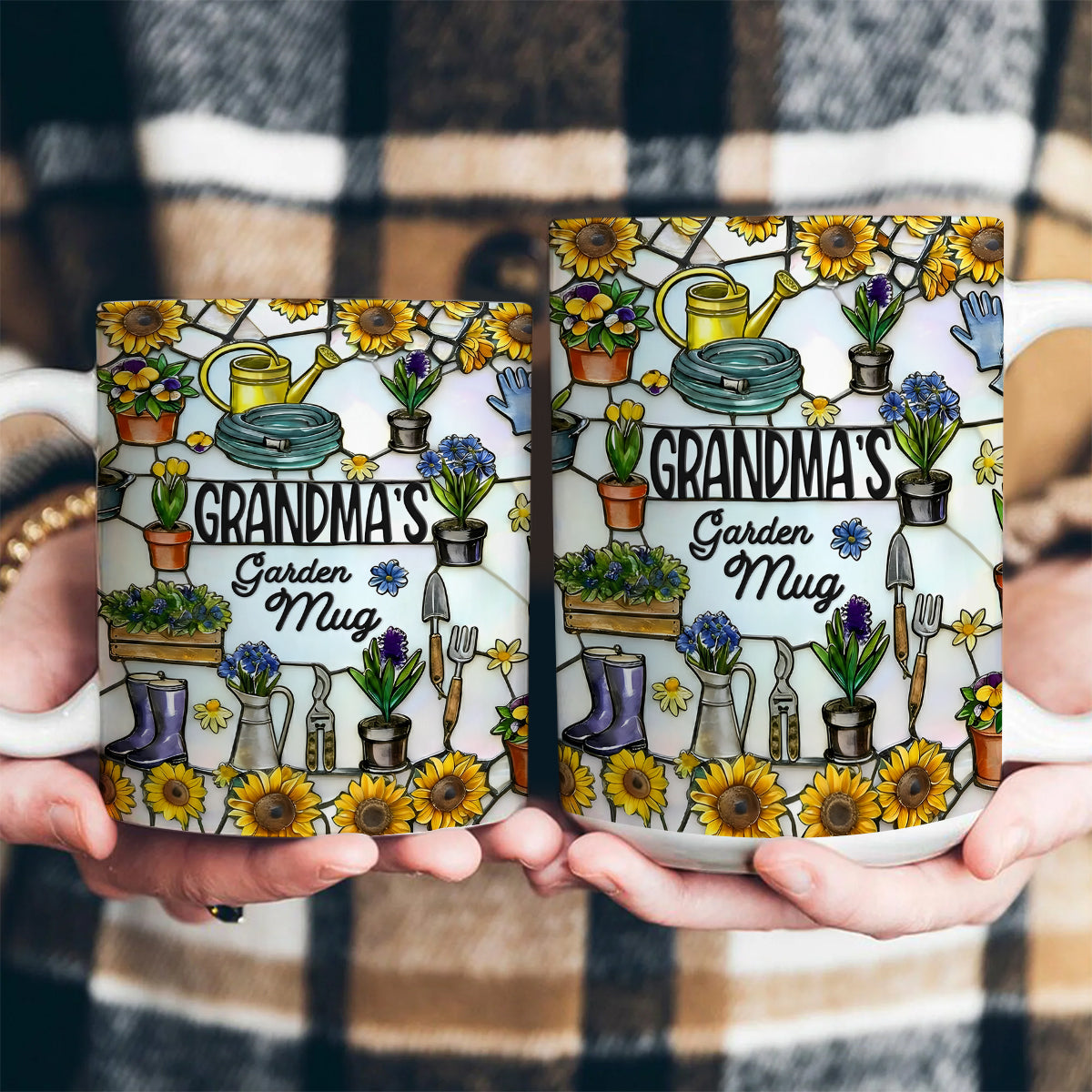 Grandma's Garden Mug - Personalized Ceramic Coffee Mug