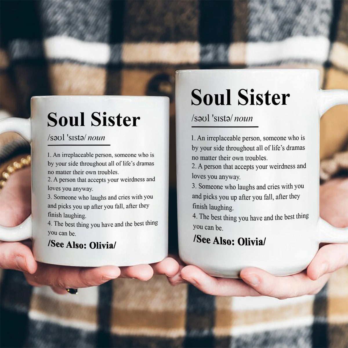 Soul Sister Definition - Personalized Ceramic Coffee Mug