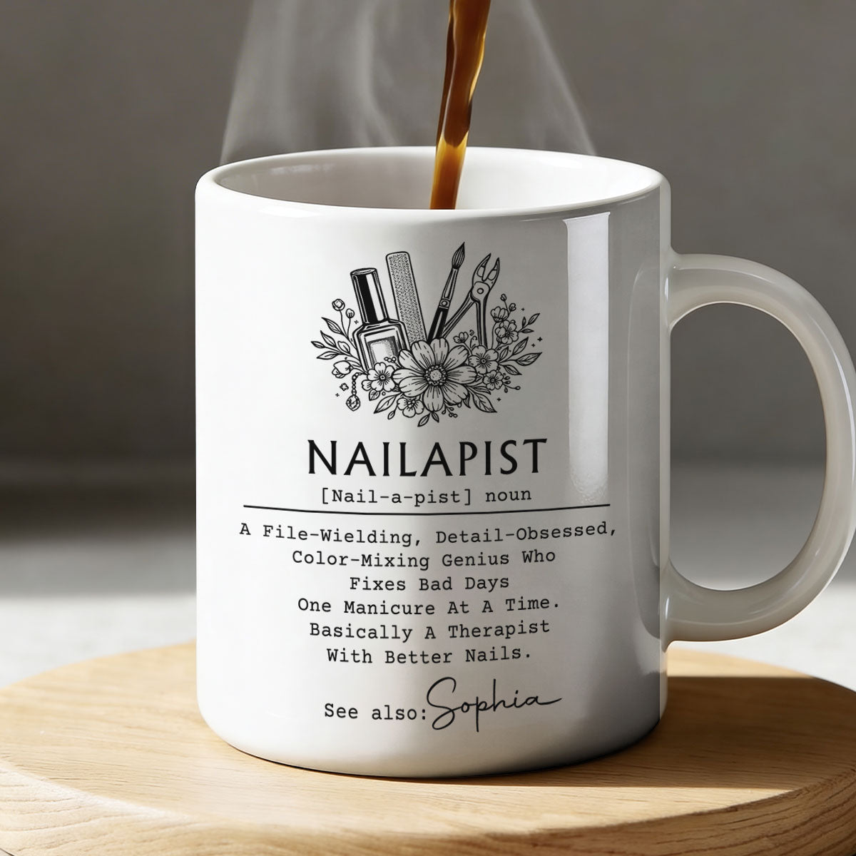 Nailapist Miracle Working - Personalized Ceramic Coffee Mug
