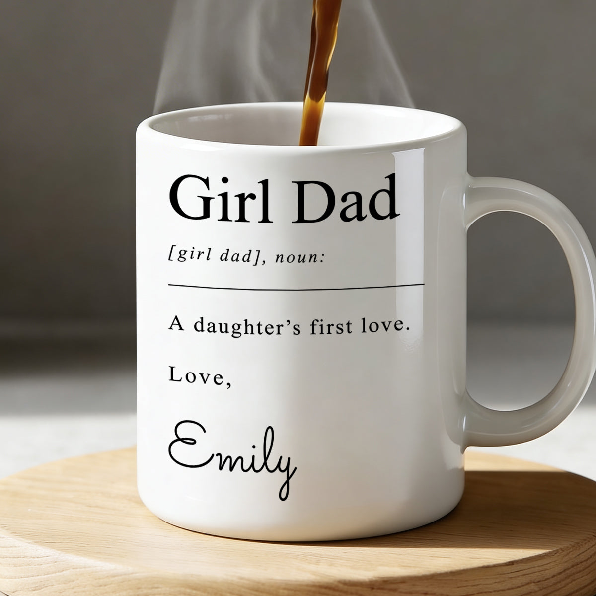 Girl Dad Definition - Personalized Ceramic Coffee Mug