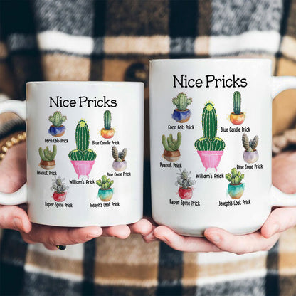 Funny Cactus Pricks - Personalized Ceramic Coffee Mug