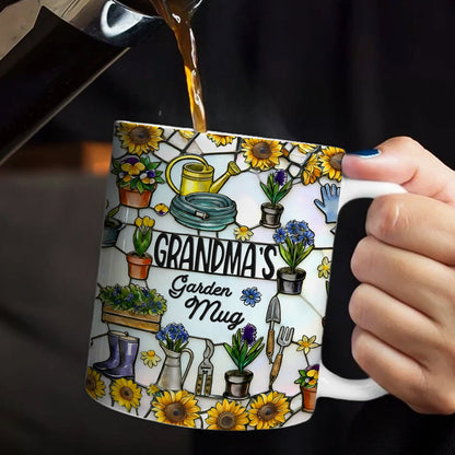 Grandma's Garden Mug - Personalized Ceramic Coffee Mug