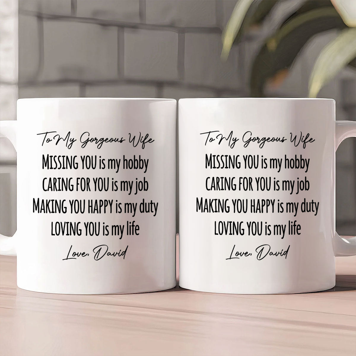 Loving You Is My Life - Personalized Ceramic Coffee Mug