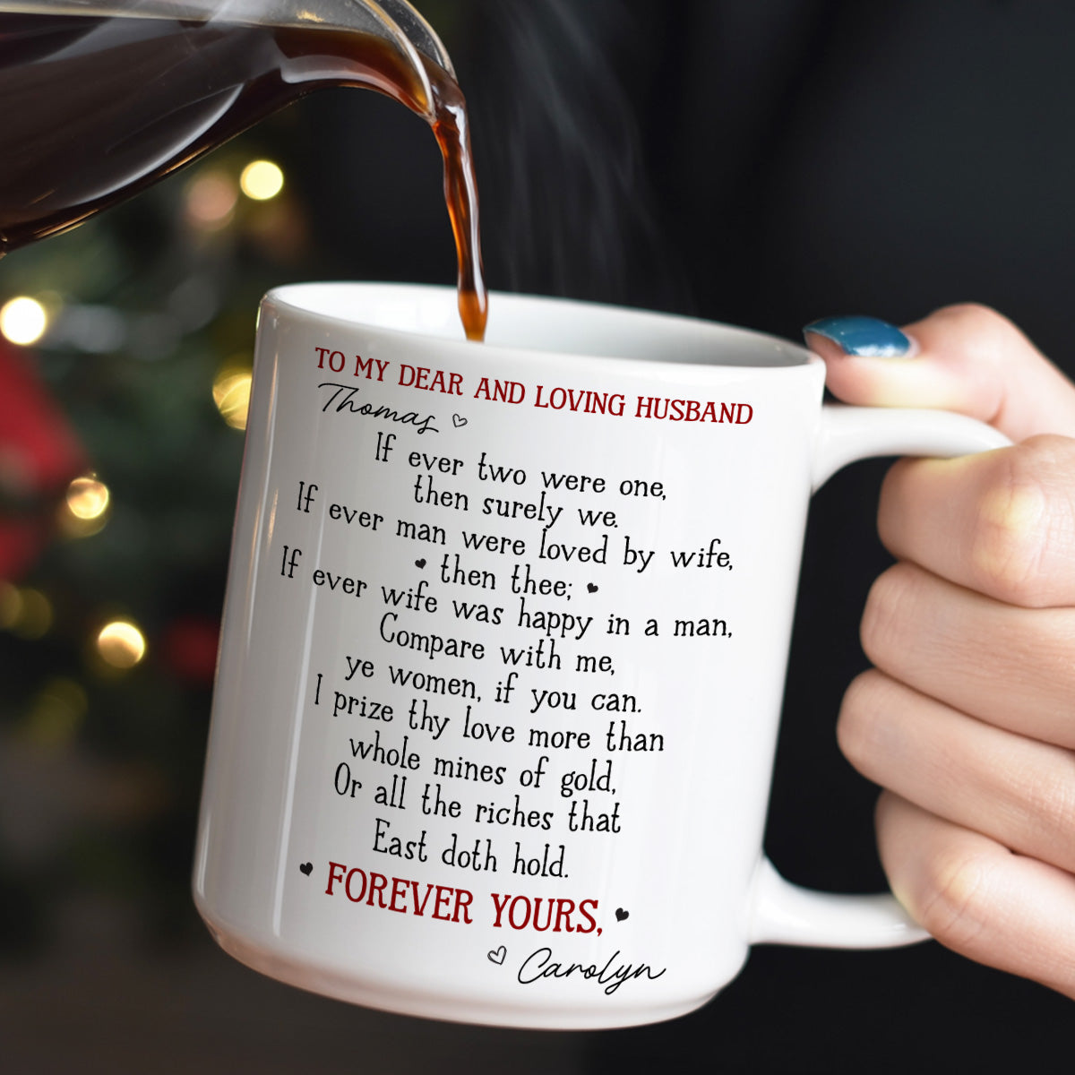To My Dear And Loving Husband - Personalized Ceramic Coffee Mug