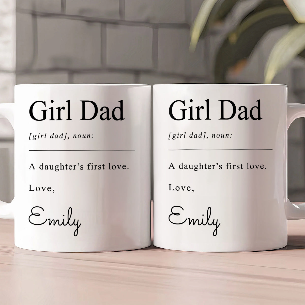 Girl Dad Definition - Personalized Ceramic Coffee Mug