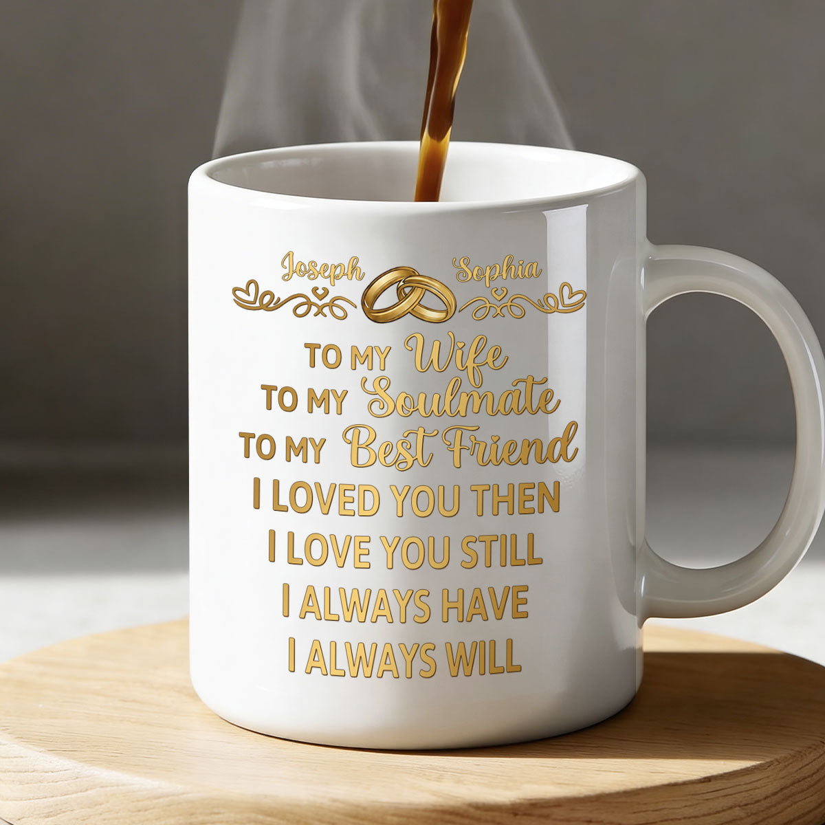 I Loved You Then I Love You Still - Personalized Ceramic Coffee Mug