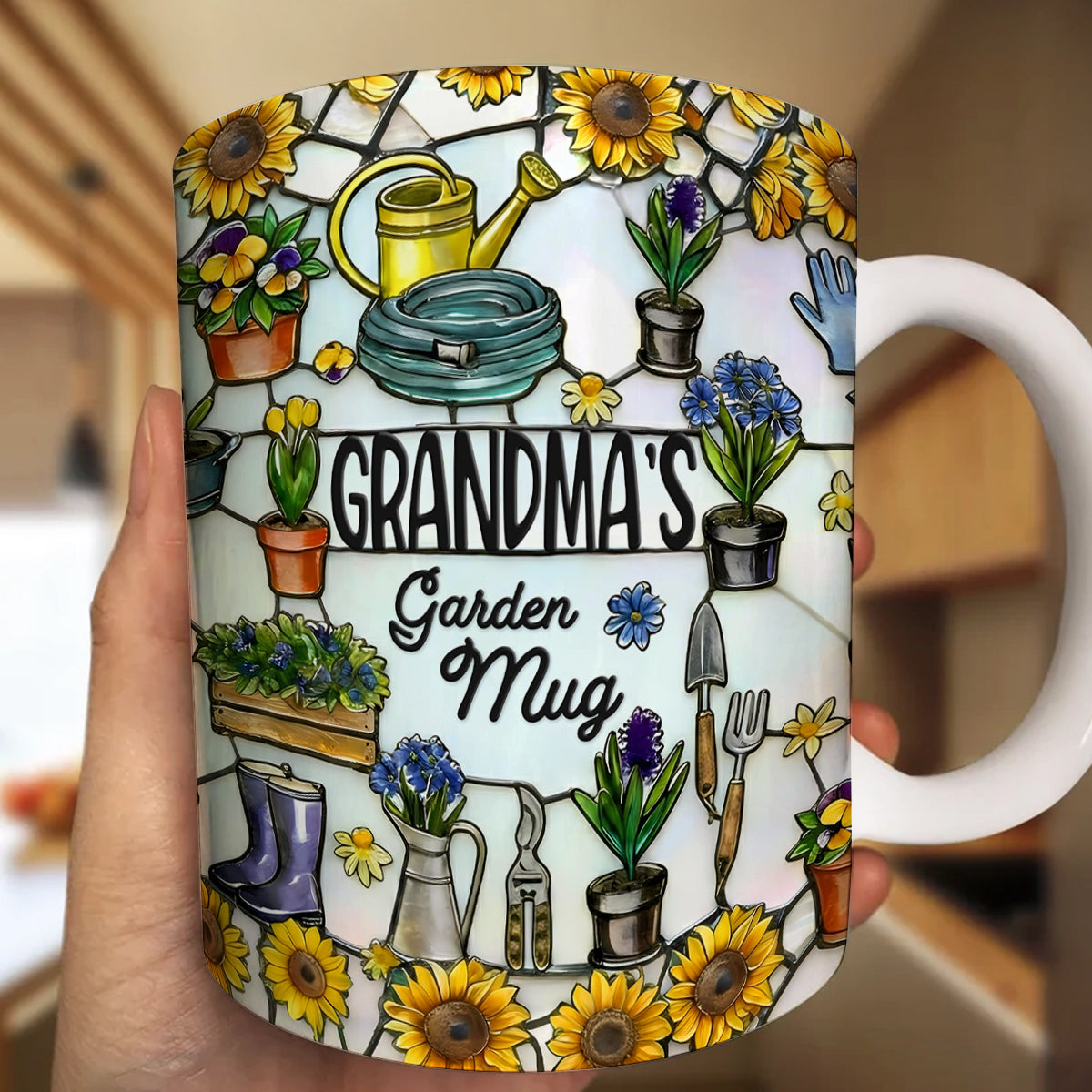 Grandma's Garden Mug - Personalized Ceramic Coffee Mug