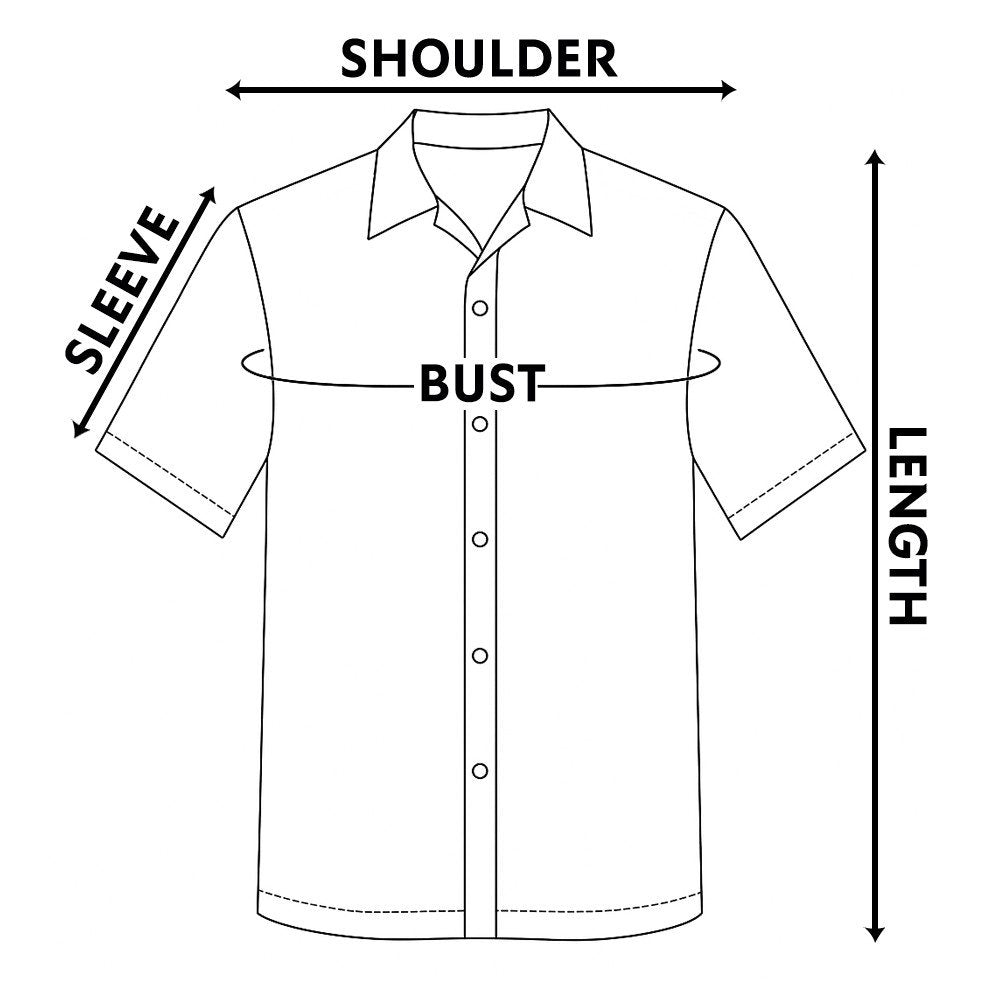 How to measure: shoulder, sleeve, bust, length