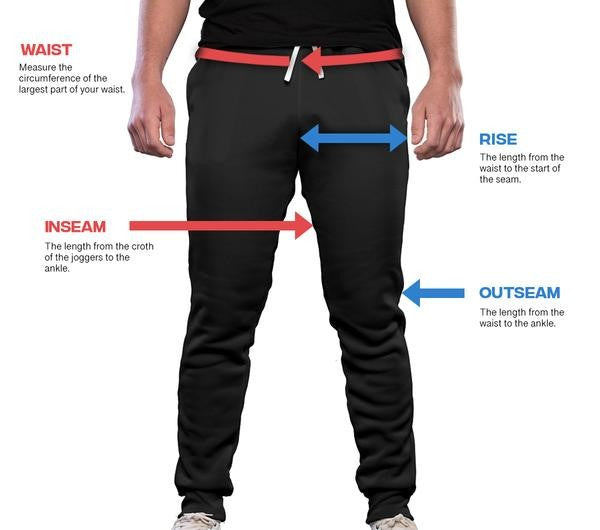 How to measure: waist, rise, inseam, outseam