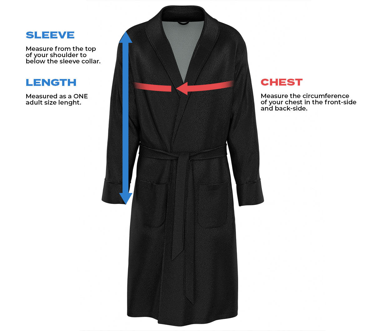 How to measure: sleeve, length, chest